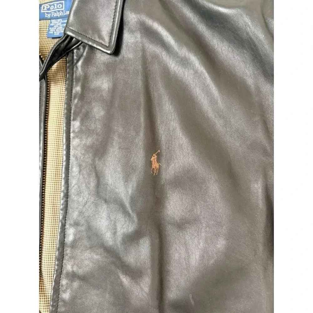 $795 Polo Ralph Lauren Brown Mint Genuine Leather Jacket Coat Blazer Size: M